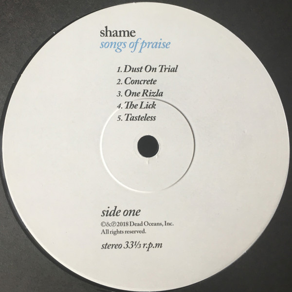 Shame (19) - Songs Of Praise (LP, Album) - Afbeelding 3