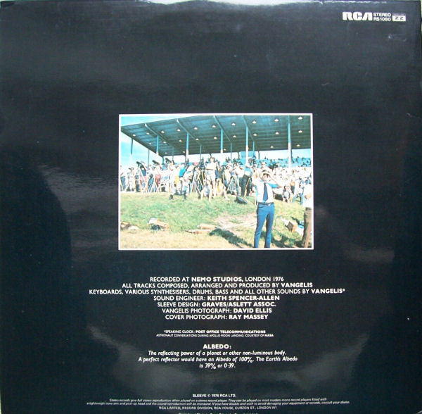 Vangelis - Albedo 0.39 (LP, Album, Gat) - Afbeelding 3