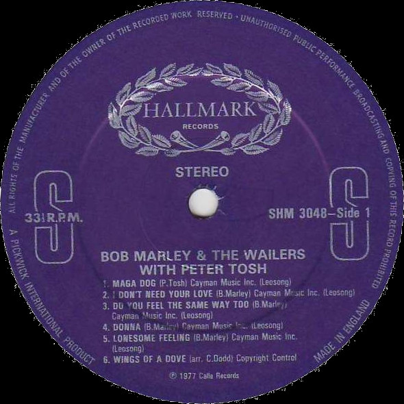 Bob Marley & The Wailers With Peter Tosh - Bob Marley And The Wailers With Peter Tosh (LP, Comp) - Afbeelding 3