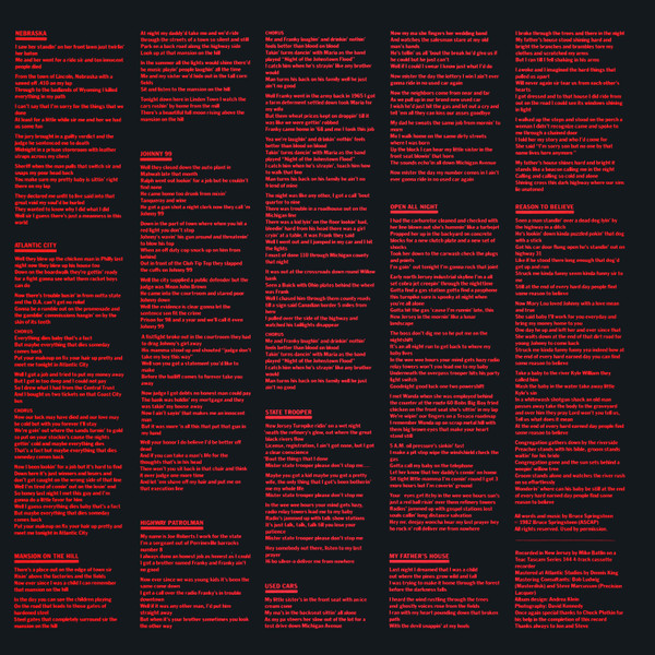 Bruce Springsteen - Nebraska (LP, Album, RE, RM, 180) - Afbeelding 4