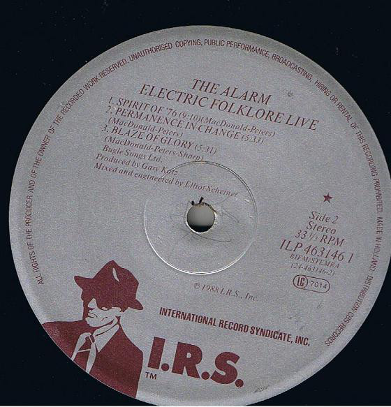 The Alarm - Electric Folklore Live (LP, Album) - Afbeelding 4