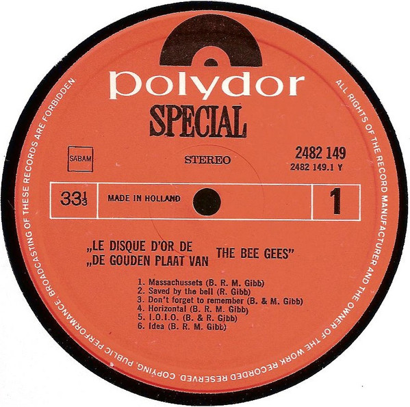 Bee Gees - Le Disque D'or De / De Gouden Plaat Van (LP, Comp) - Afbeelding 2