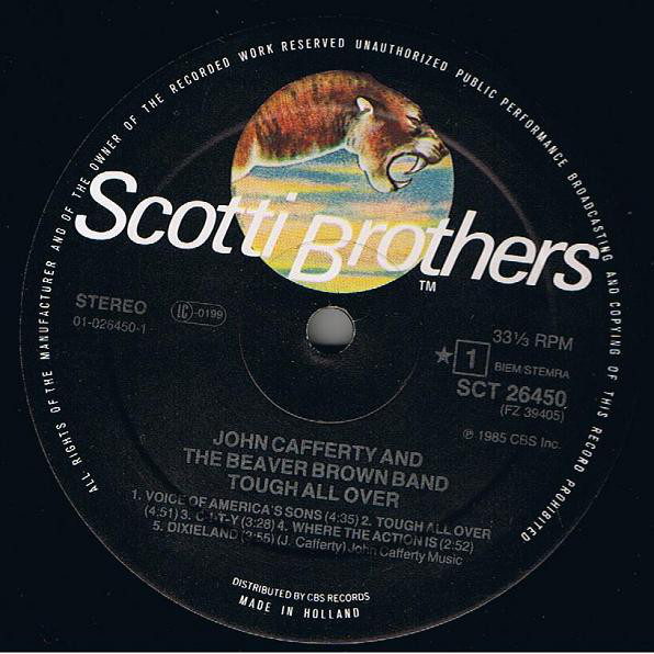 John Cafferty And The Beaver Brown Band - Tough All Over (LP, Album) - Afbeelding 3
