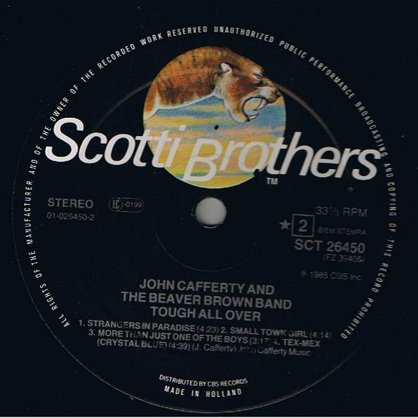 John Cafferty And The Beaver Brown Band - Tough All Over (LP, Album) - Afbeelding 4