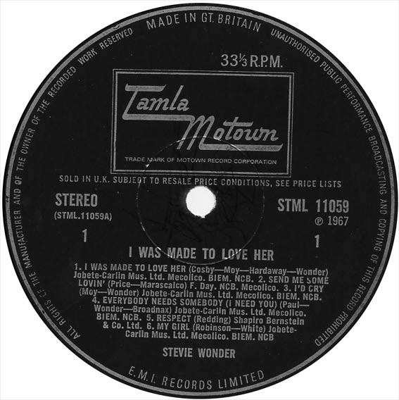Stevie Wonder - I Was Made To Love Her (LP, Album) - Afbeelding 3