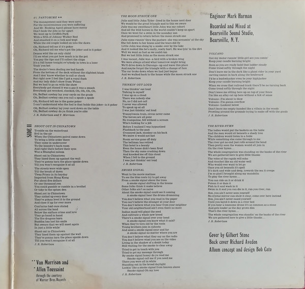 The Band - Cahoots (LP, Album, Gat) - Afbeelding 3