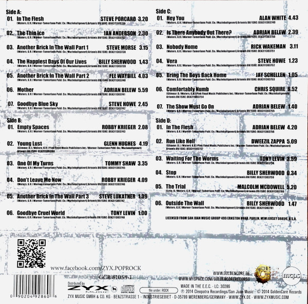 Various - Back Against The Wall (A Tribute To Pink Floyd) (2xLP) - Afbeelding 2