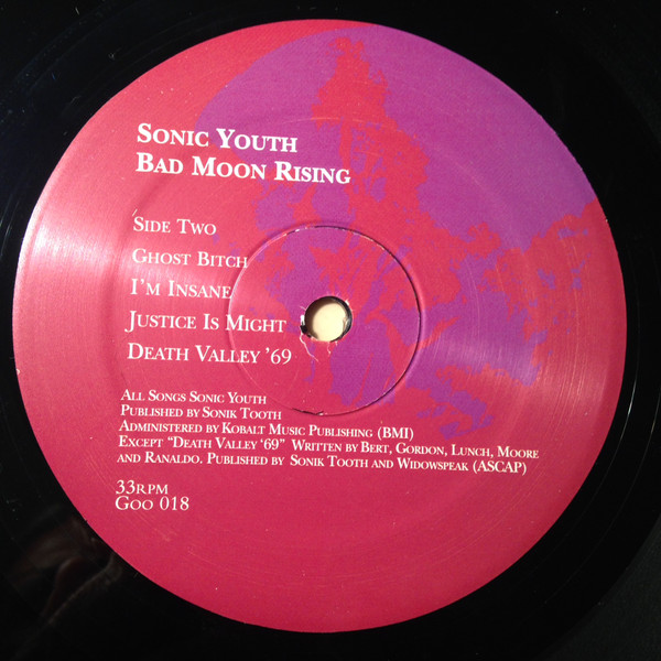 Sonic Youth - Bad Moon Rising (LP, Album, RE) - Afbeelding 4
