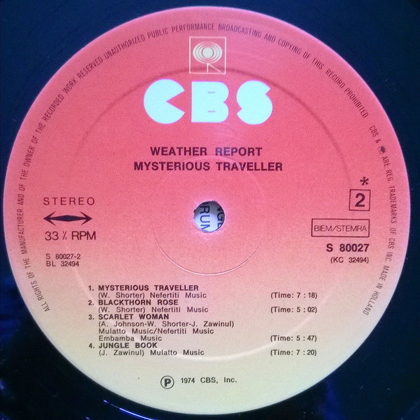 Weather Report - Mysterious Traveller (LP, Album, RE) - Afbeelding 4