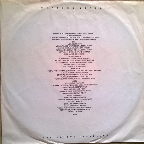 Weather Report - Mysterious Traveller (LP, Album, RE) - Afbeelding 5