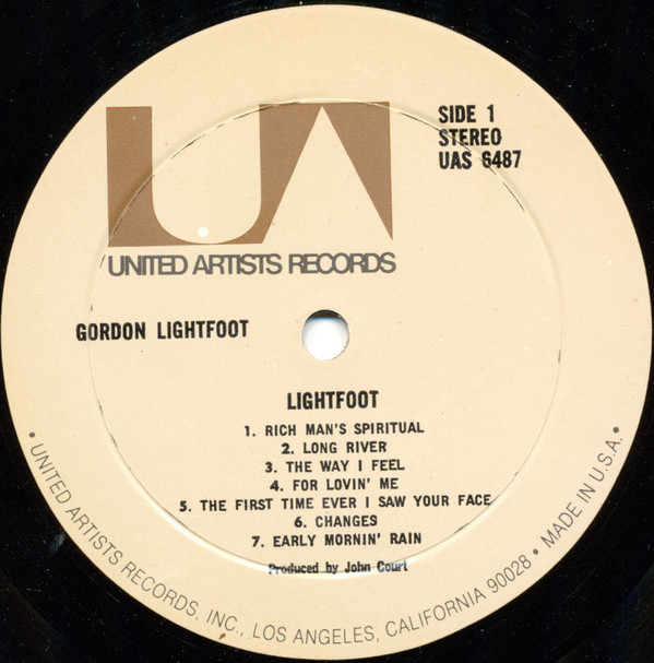 Gordon Lightfoot - Lightfoot (LP, Album, RE) - Afbeelding 2