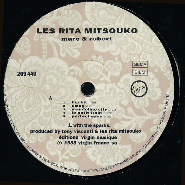 Les Rita Mitsouko - Marc & Robert (LP, Album) - Afbeelding 3