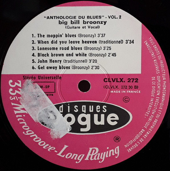 Big Bill Broonzy - Anthologie Du Blues Vol. 2 (LP, Comp) - Afbeelding 4