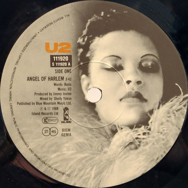 U2 - Angel Of Harlem (7", Single) - Afbeelding 3