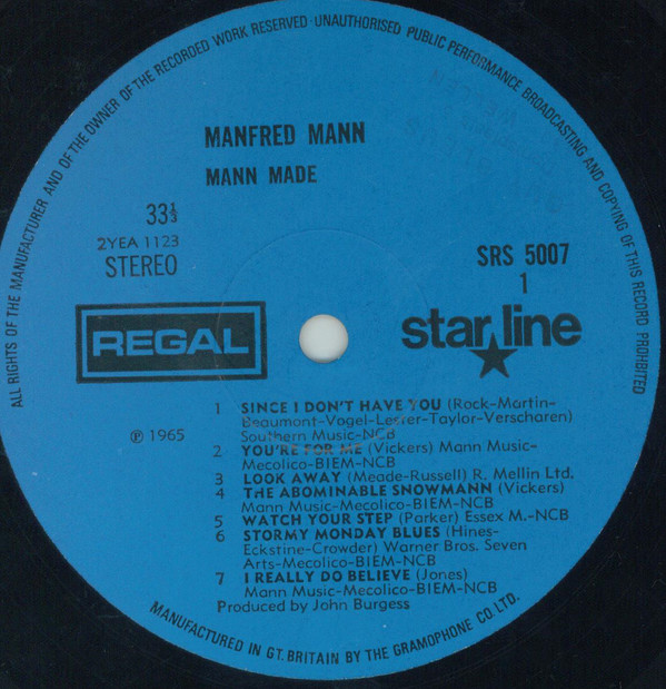 Manfred Mann - Mann Made (LP, Album, RE) - Afbeelding 3