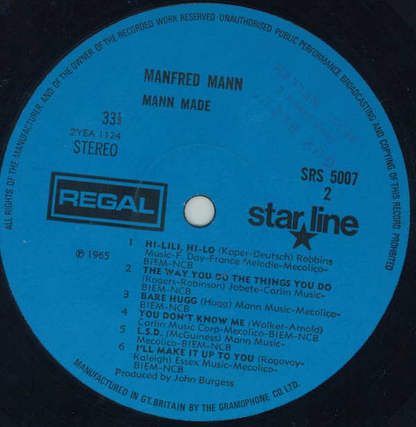 Manfred Mann - Mann Made (LP, Album, RE) - Afbeelding 4